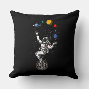 Weltraumamonaut Juggling Planets Kosmische Astrono Kissen