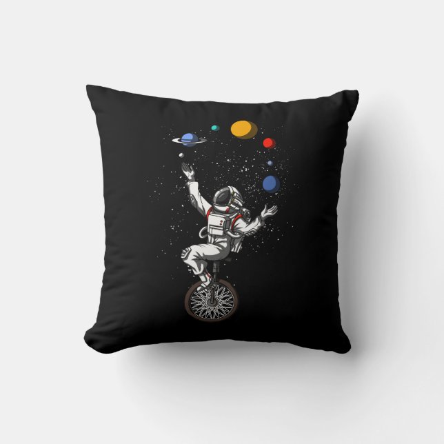 Weltraumamonaut Juggling Planets Kosmische Astrono Kissen (Vorderseite)