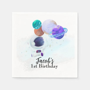 Weltraumastronaut Geburtstag Serviette