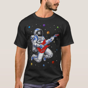 Weltraumastronaut spielt Gitarre T-Shirt