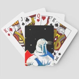 Weltraumastronaut Walross Spielkarten