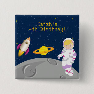 Weltraumatronin Birthday Button