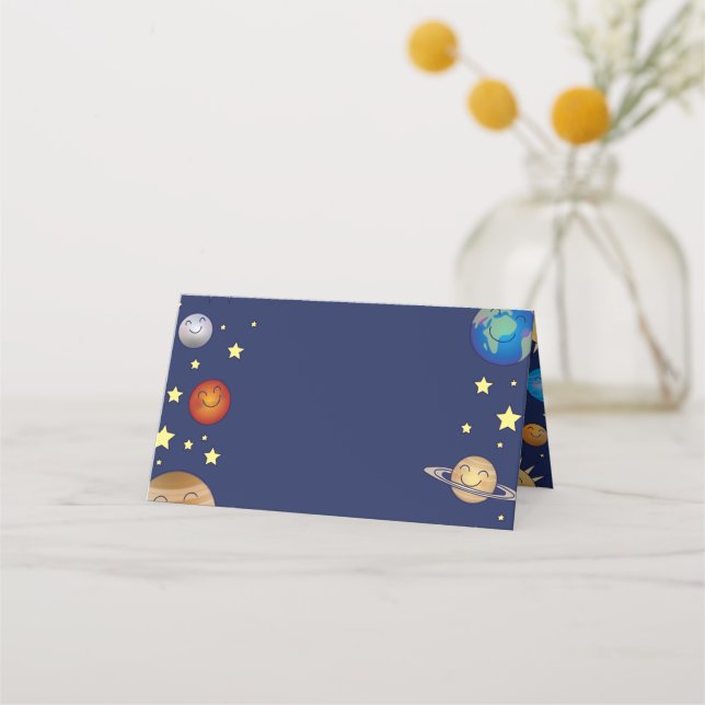 WeltraumBaby-Dusche Galaxy Universe Stars Platzkarte (Vorderseite)