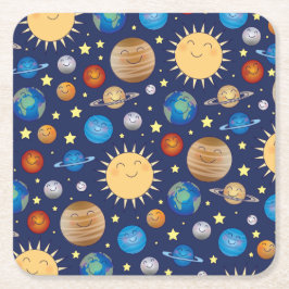 WeltraumBaby-Dusche Galaxy Universe Stars Rechteckiger Pappuntersetzer