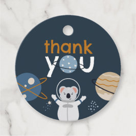 WeltraumBaby Dusche Round Fevor Tags Geschenkanhänger