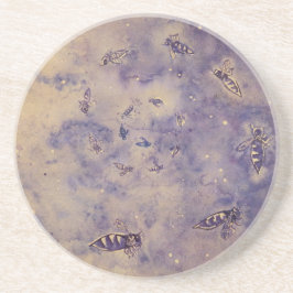 Weltraumbienen Sandstone-Untersetzer Untersetzer