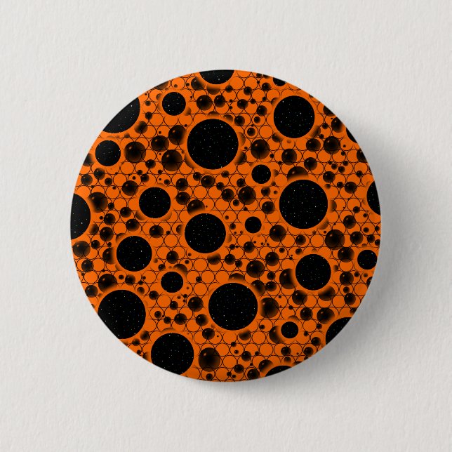 Weltraumblöcke - Orange Button (Vorderseite)