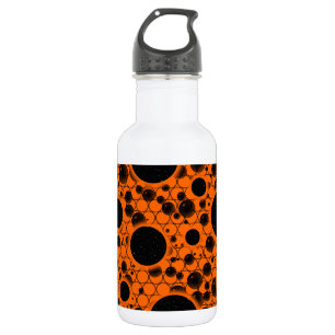 Weltraumblöcke - Orange Edelstahlflasche