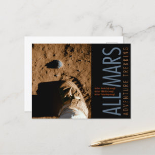 Weltraumboot Orange Alle Mars Trekking Abenteuer Postkarte