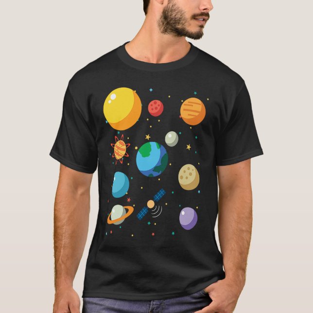 Weltraumdatenlager für Sonnensysteme T-Shirt (Vorderseite)