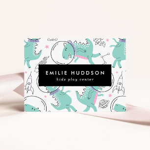 Weltraumdinosaurier, Kinderspielzentrum, Aktivität Visitenkarte