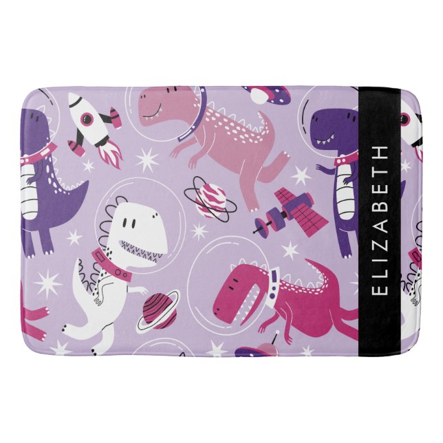 Weltraumdinosaurier, Niedliche Dinosaurier, Sterne Badematte (Vorderseite)