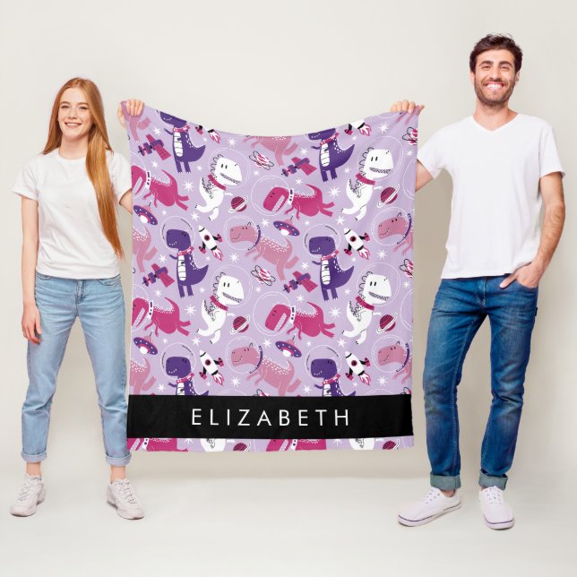 Weltraumdinosaurier, Niedliche Dinosaurier, Sterne Fleecedecke (Beispiel)