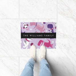 Weltraumdinosaurier, Niedliche Dinosaurier, Sterne Fußmatte