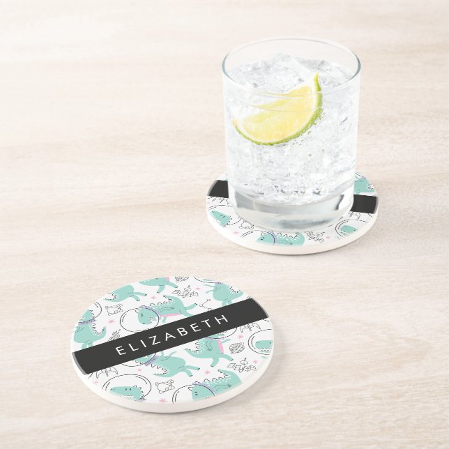 Weltraumdinosaurier, Niedliche Dinosaurier, Sterne Getränkeuntersetzer (Seite)