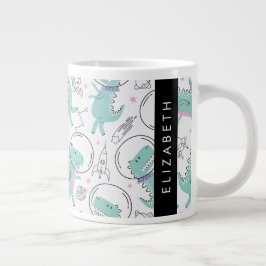 Weltraumdinosaurier, Niedliche Dinosaurier, Sterne Jumbo-Tasse