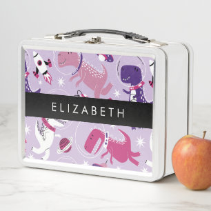 Weltraumdinosaurier, Niedliche Dinosaurier, Sterne Metall Brotdose