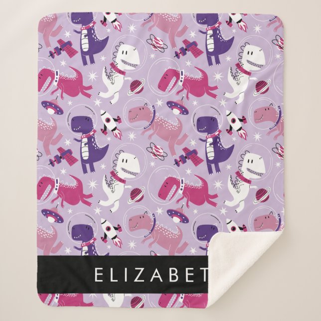 Weltraumdinosaurier, Niedliche Dinosaurier, Sterne Sherpadecke (Vorderseite)