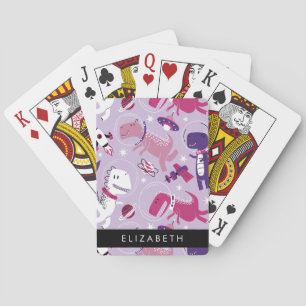 Weltraumdinosaurier, Niedliche Dinosaurier, Sterne Spielkarten