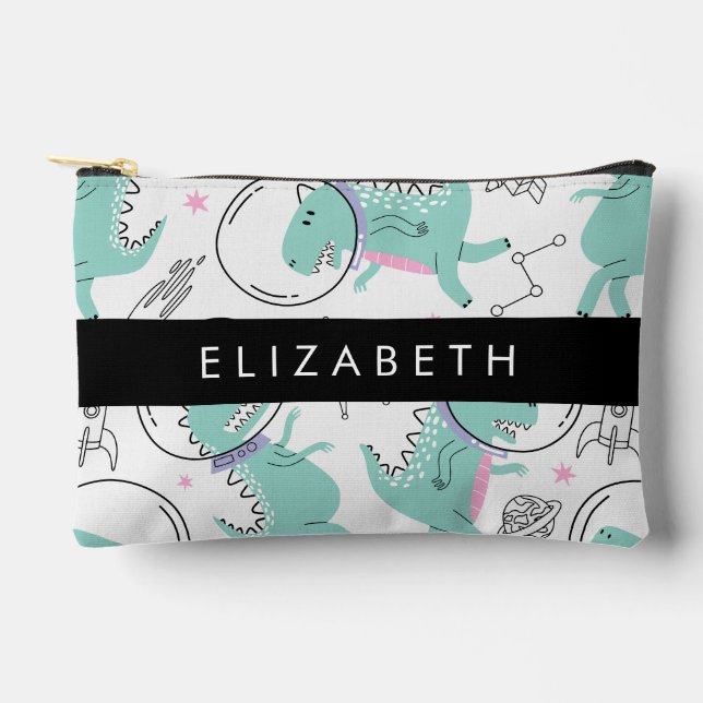 Weltraumdinosaurier, Niedliche Dinosaurier, Sterne Zubehörtasche (Vorderseite)
