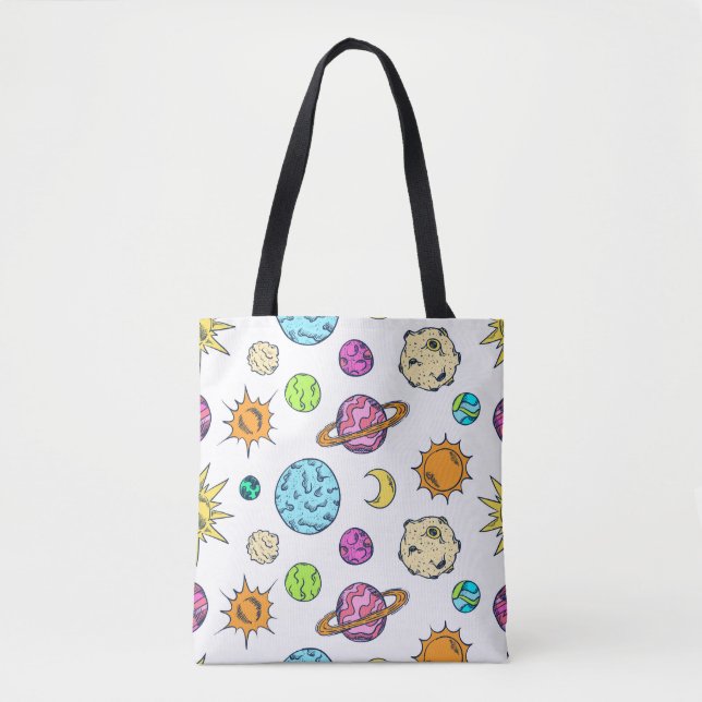 Weltraumdoodles kosmischer Hintergrund (Vorderseite)