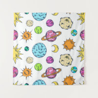 Weltraumdoodles kosmischer Hintergrund