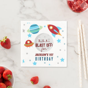 Weltraumexplosion vom 1. Geburtstag Serviette