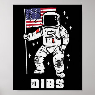 Weltraumfahrer Dibs 4. Juli Patriot Men W Poster