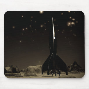 Weltraumfahrer und Raketenschiff-Mauspad Mousepad