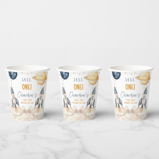 Weltraumfahrt auf der Sun Birthday Party Pappbecher (Multi)