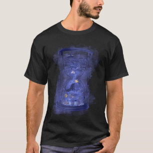 Weltraumfischen: himmlische Sanduhr-Illustration w T-Shirt