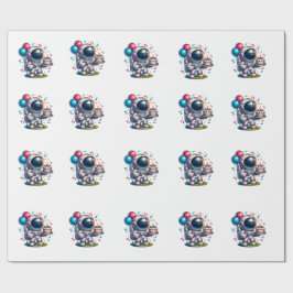 Weltraumforscher Astronaut Geburtstagsgeschenkpapi Geschenkpapier