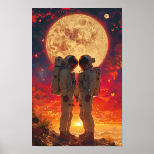 Weltraumforscher im Wüstenposter Poster