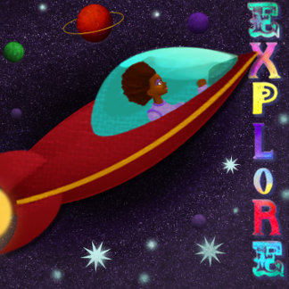 Weltraumforscherkarte zum Geburtstag, Glückwunsch Feiertagskarte