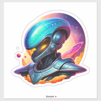 Weltraumforschung Alien Aufkleber