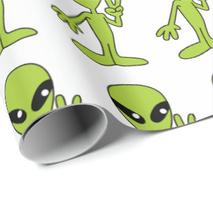 Weltraumforschung Alien Geschenkpapier