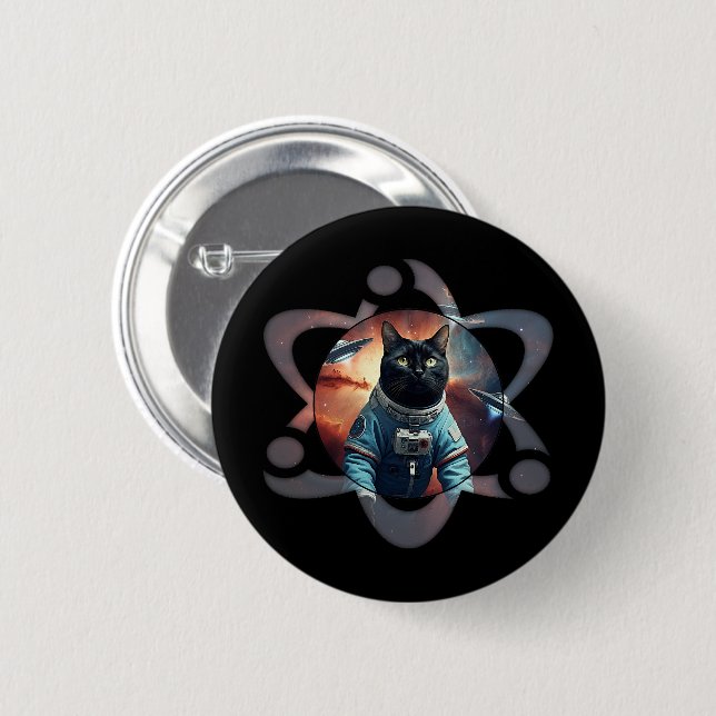 Weltraumforschung Button (Vorne & Hinten)