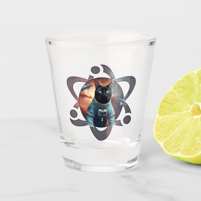 Weltraumforschung Schnapsglas (Vorderseite)