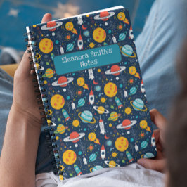 Weltraumforschung und Planeten zurück zur Schule Notizbuch