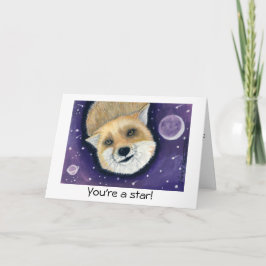 Weltraumfox Geburtstagskarte Karte
