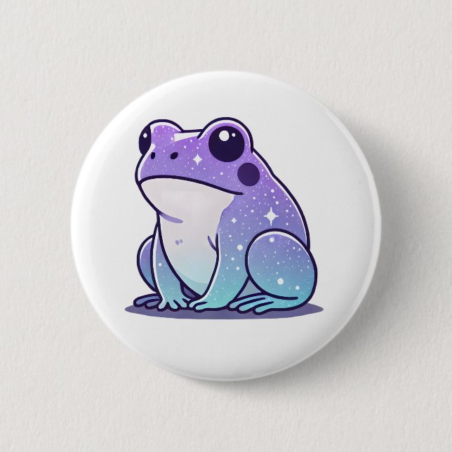 Weltraumfrosch-Abzeichen Button (Vorderseite)