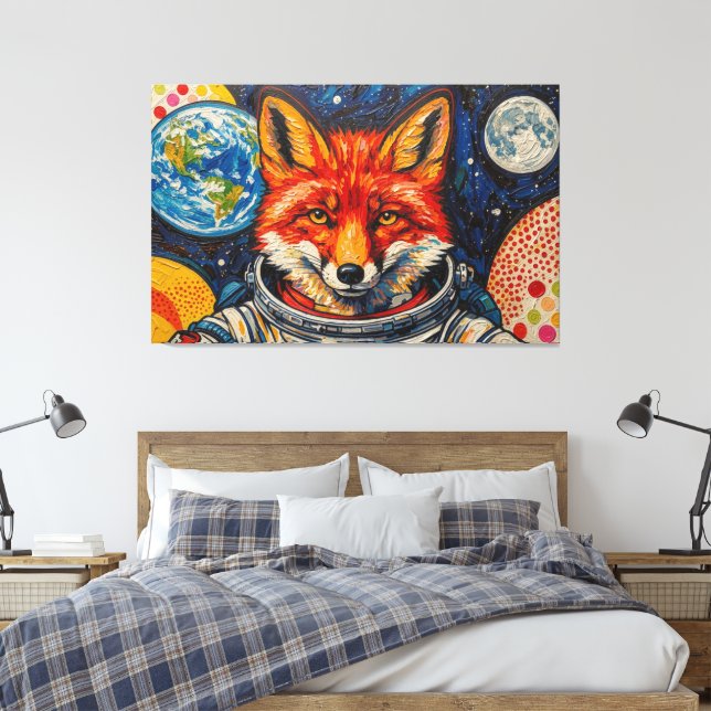 WELTRAUMFÜCHSE 2 LEINWANDDRUCK (Insitu (Schlafzimmer))