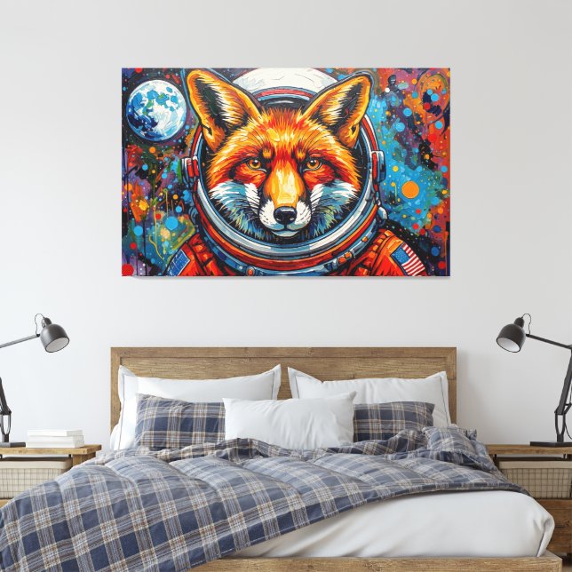 WELTRAUMFÜCHSE 3 LEINWANDDRUCK (Insitu (Schlafzimmer))