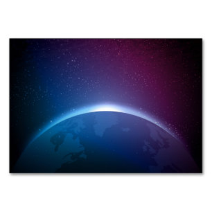 Weltraumgalaxie-Erd-Illustration Tischnummer