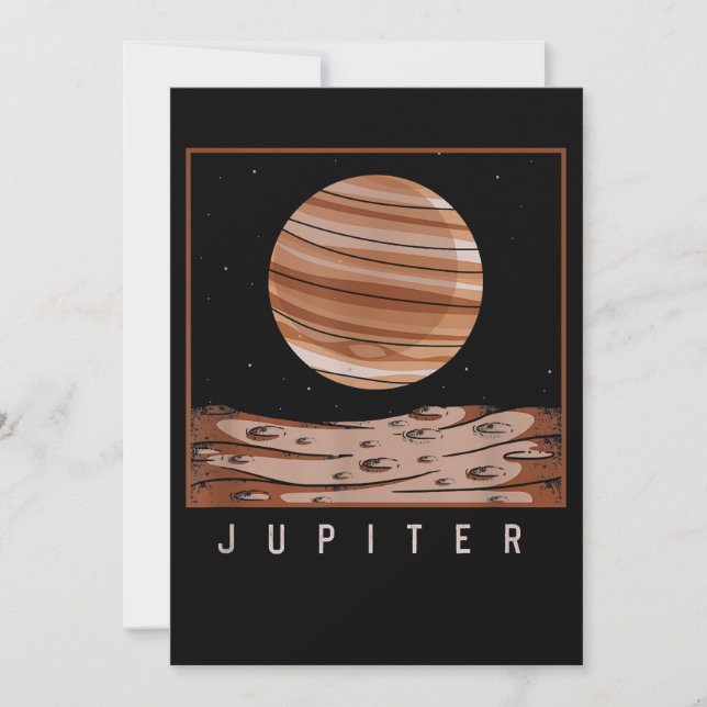 Weltraumgalaxie Fan Jupiter Planet Astronomie als Einladung (Vorderseite)