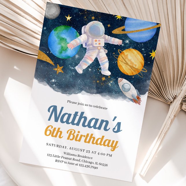 Weltraumgalaxie Geburtstag Einladung (Von Creator hochgeladen)