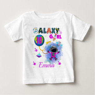 Weltraumgalaxie Girl Geburtstagsparty  Baby T-shirt
