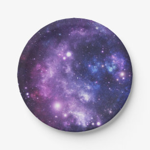 Weltraumgalaxie Pappteller