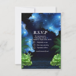 Weltraumgalaxie RSVP Karte