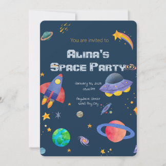 Weltraumgeburtseinladung Einladung